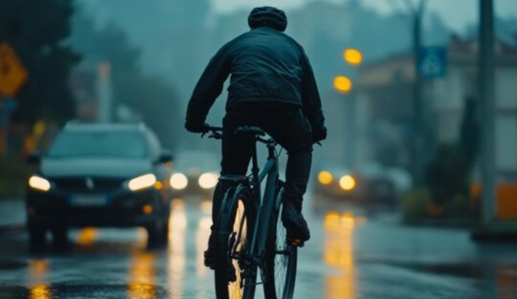 Andare a lavoro in bicicletta (Vecteezy)