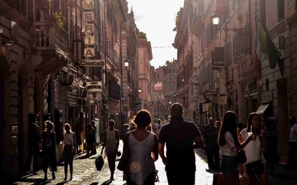 Strada pedonale a Napoli