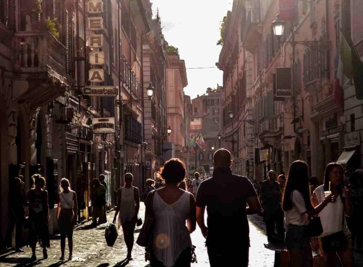 Strada pedonale a Napoli