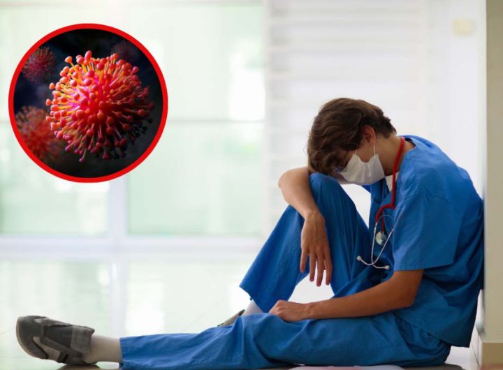 Professionale della salute sconfortato in ospedale e virus