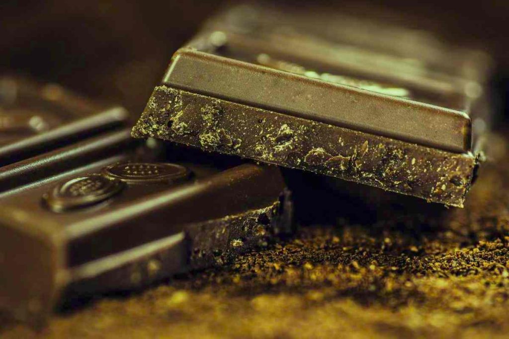 Tavoletta di cioccolato a pezzi