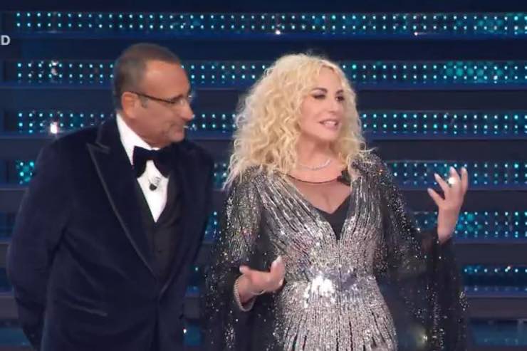 Sanremo Antonella Clerici lacrime dolore crolla