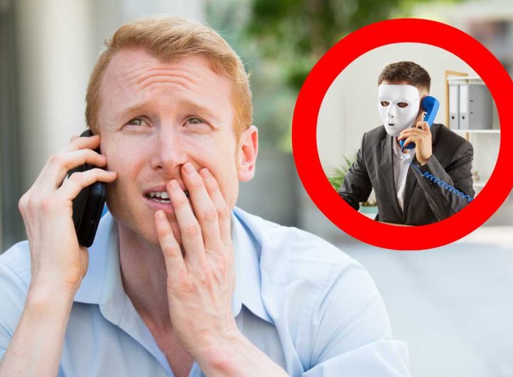 Uomo al telefono disperato per truffa